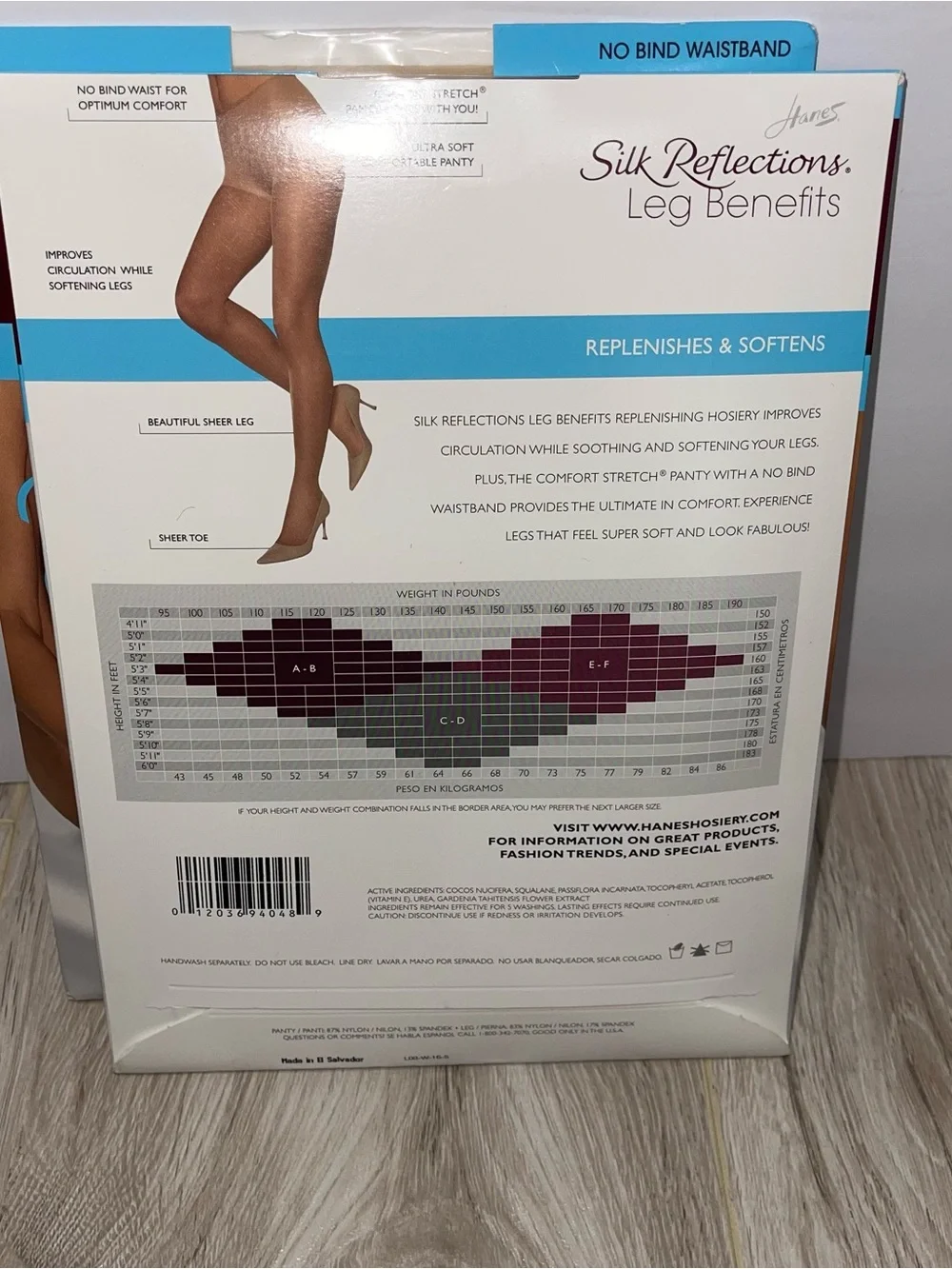 New 2 Pair Hanes Silk Reflection Stockings Sheer Buff Size EF